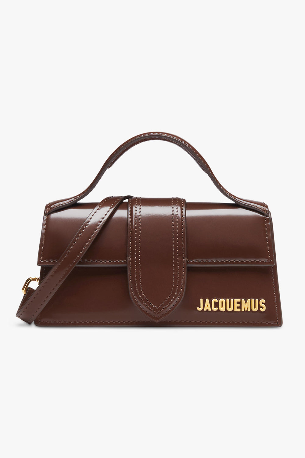 JACQUEMUS Bags BROWN / MIDNIGHT BROWN LE BAMBINO BAG | SHINY BROWN