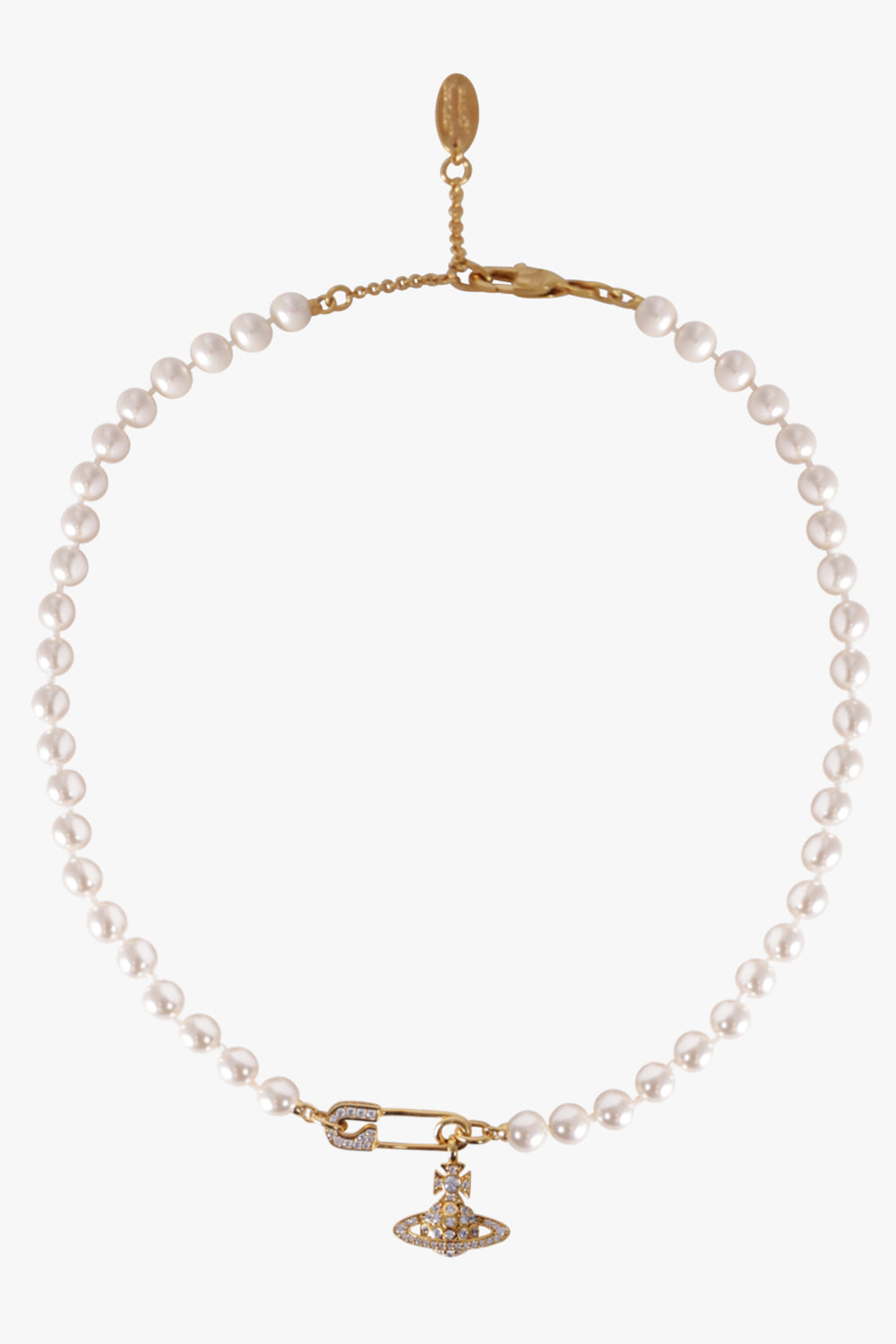 VIVIENNE WESTWOOD JEWELLRY GOLD / GOLD LUCRECE PEARL NECKLACE | CREAM ROSE PEARL/GOLD