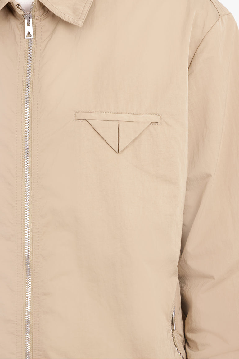 BOTTEGA VENETA RTW Tech Nylon Blouson Triangle Jacket | Sesame