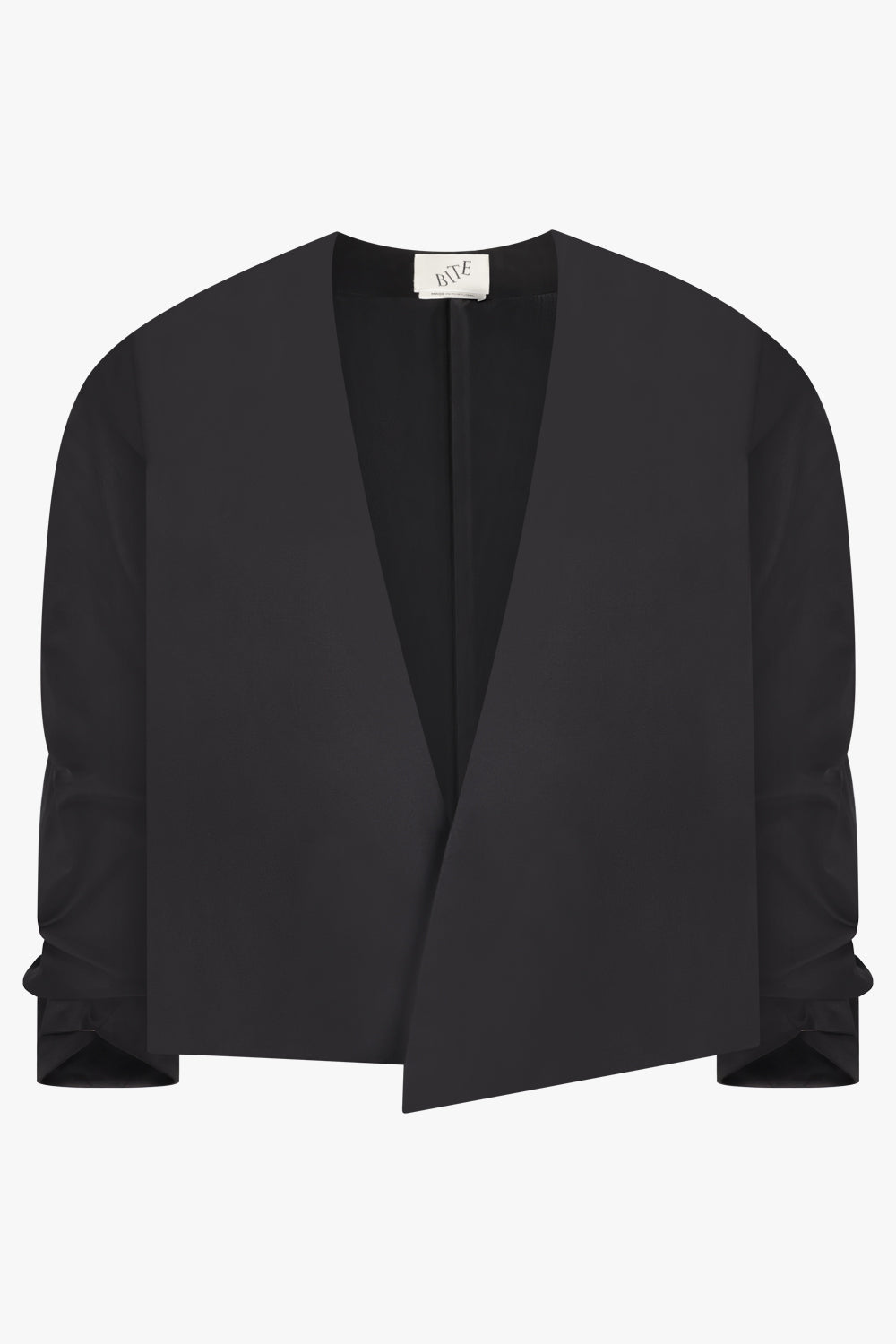 BITE STUDIOS RTW Crinkled Sleeve Jacket | Black