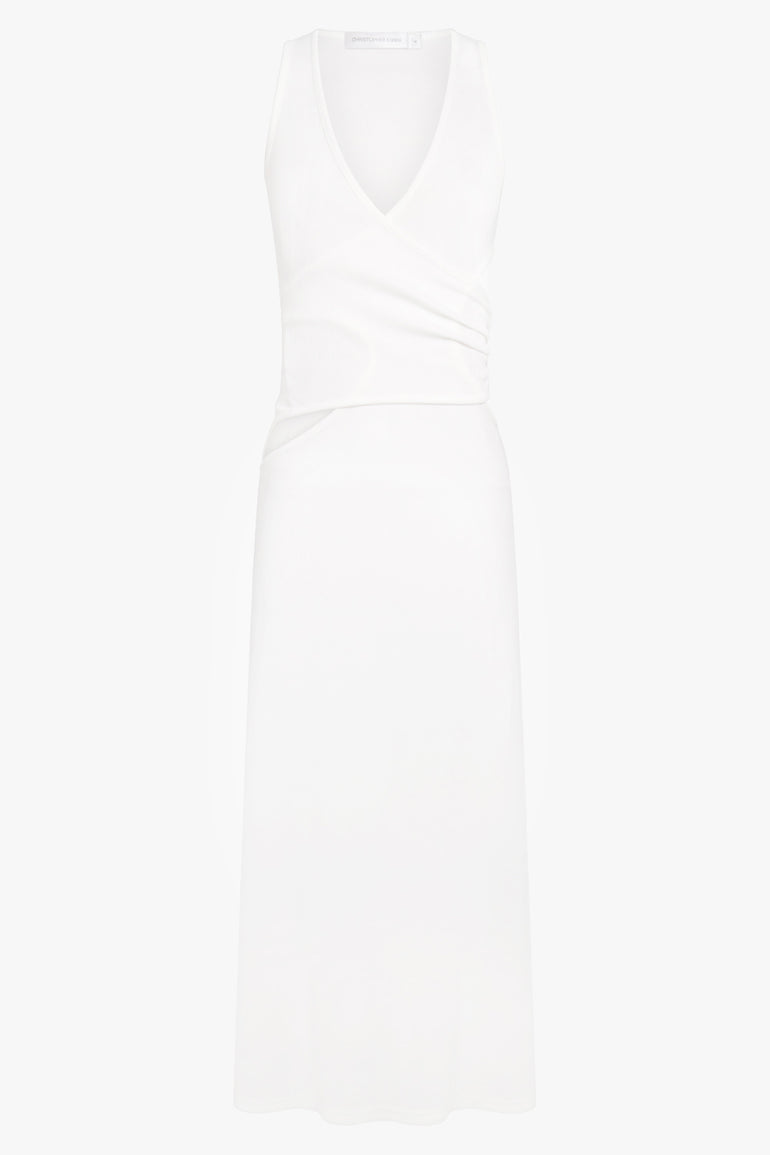 CHRISTOPHER ESBER RTW Silvino Overlap Dress | White
