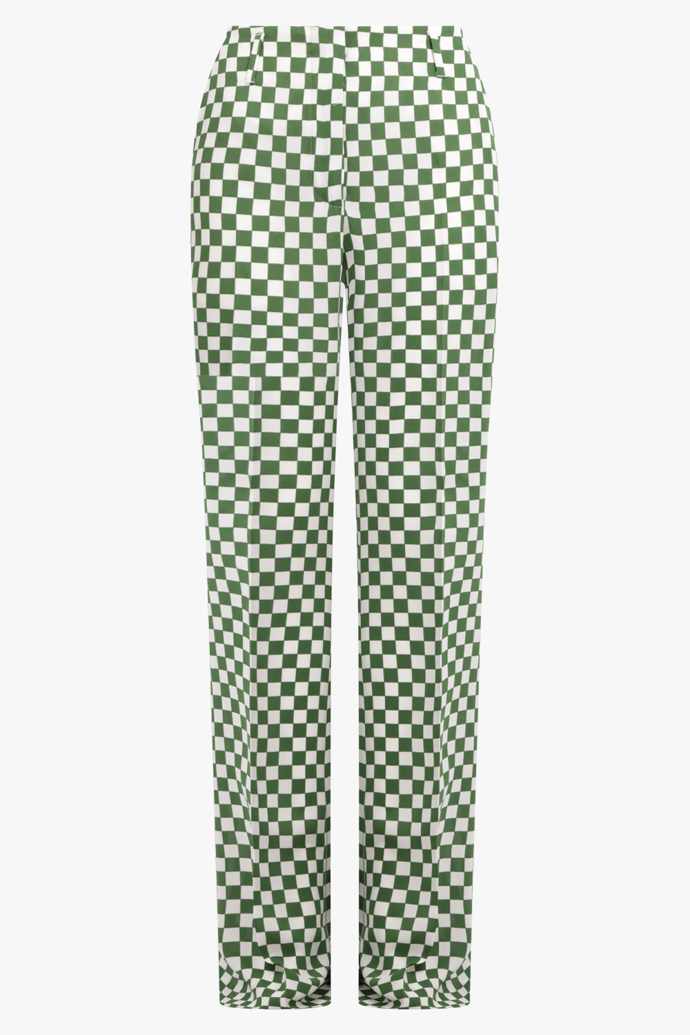 DRIES VAN NOTEN RTW Checkerboard Pant | Green