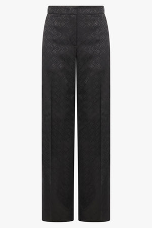 MARINE SERRE RTW Moon Diamant Jacquard Tailored Pants | Black