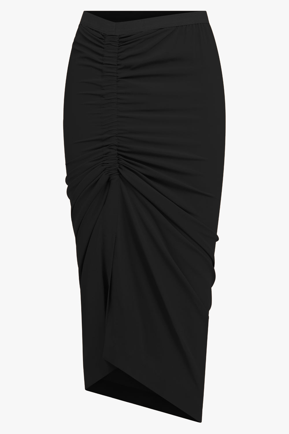 RICK OWENS RTW Shrimp Midi Skirt | Black