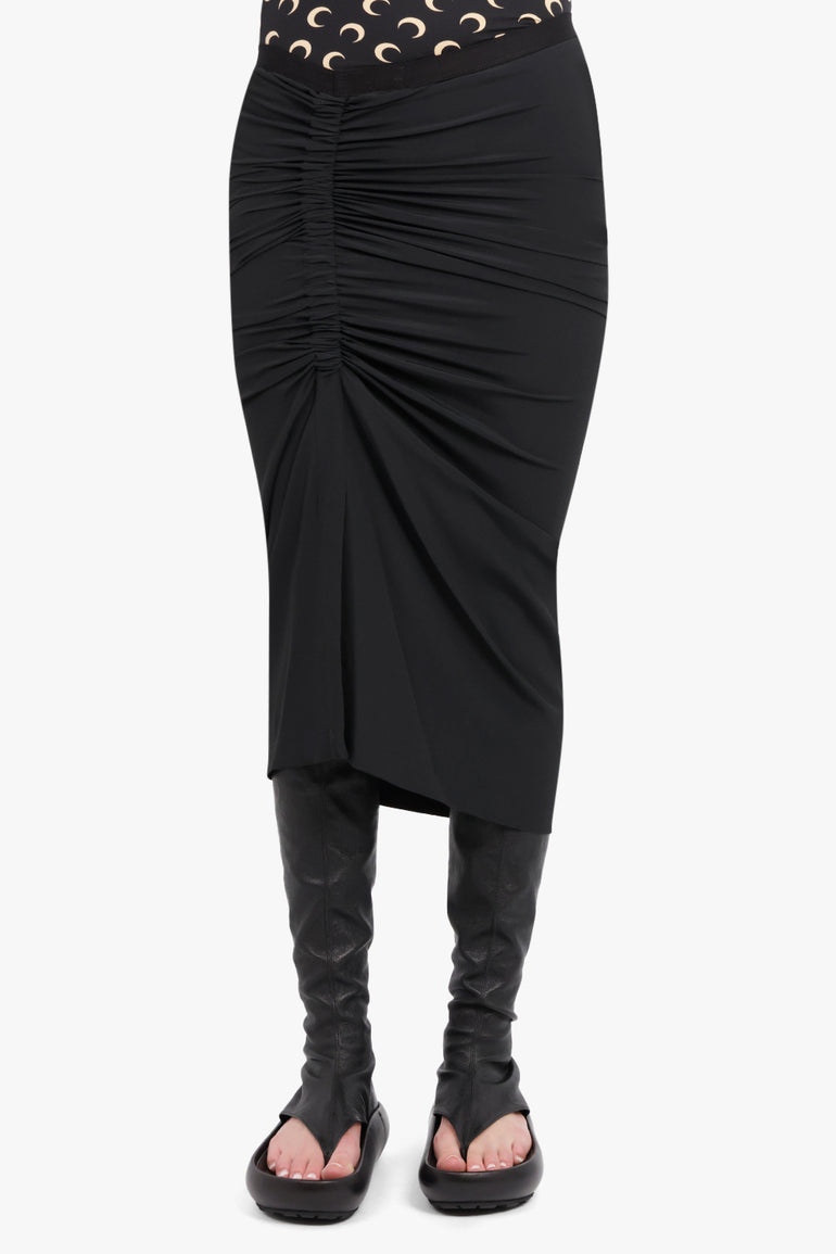 RICK OWENS RTW Shrimp Midi Skirt | Black