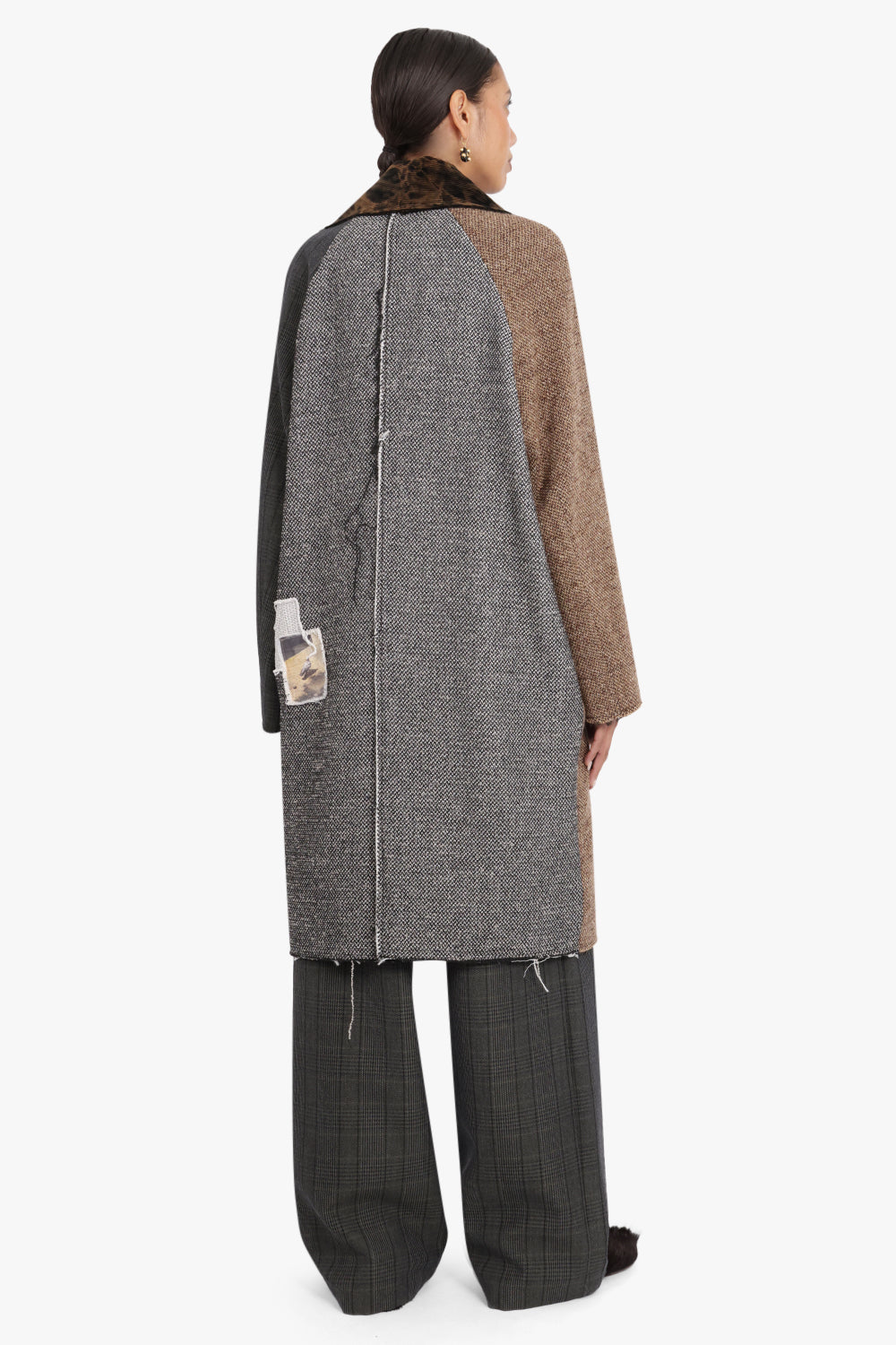 SONG FOR THE MUTE RTW Raglan Coat in Glen Check | Charcoal