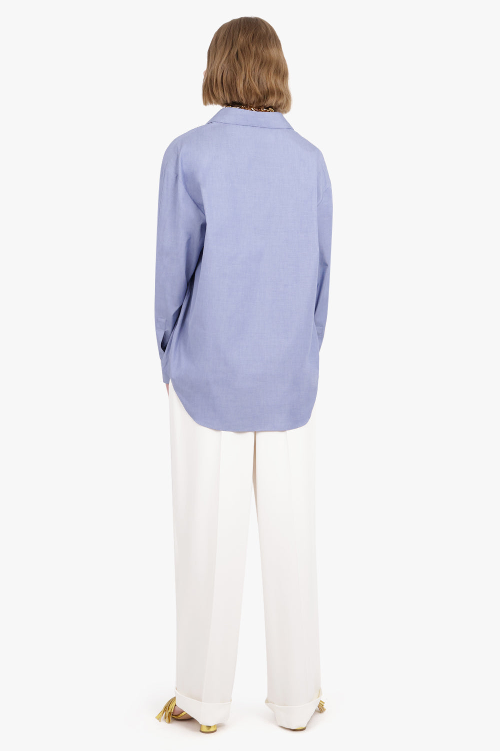 THE ROW RTW Attica Cotton Shirt | Oxford Blue