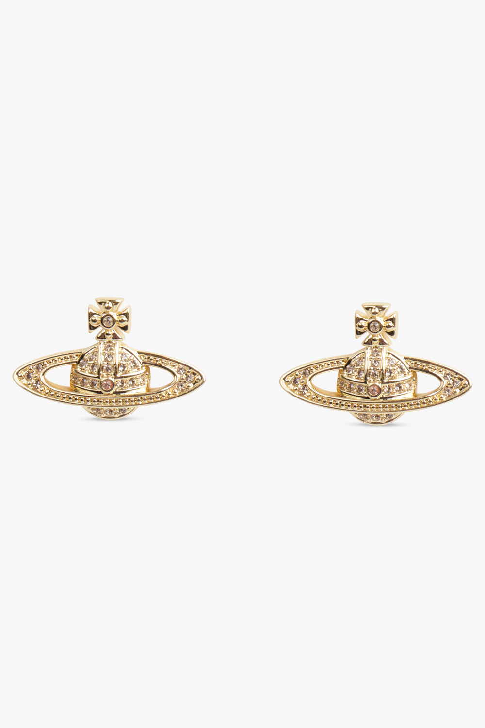 VIVIENNE WESTWOOD JEWELLRY GOLD / GOLD MINI BAS RELIEF EARRINGS | GOLD