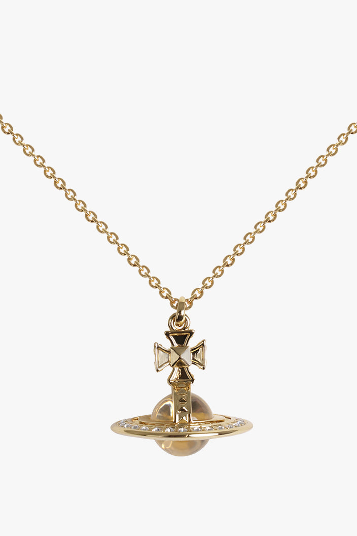 VIVIENNE WESTWOOD JEWELLRY GOLD / GOLD PINA SMALL ORB PENDANT | GOLD
