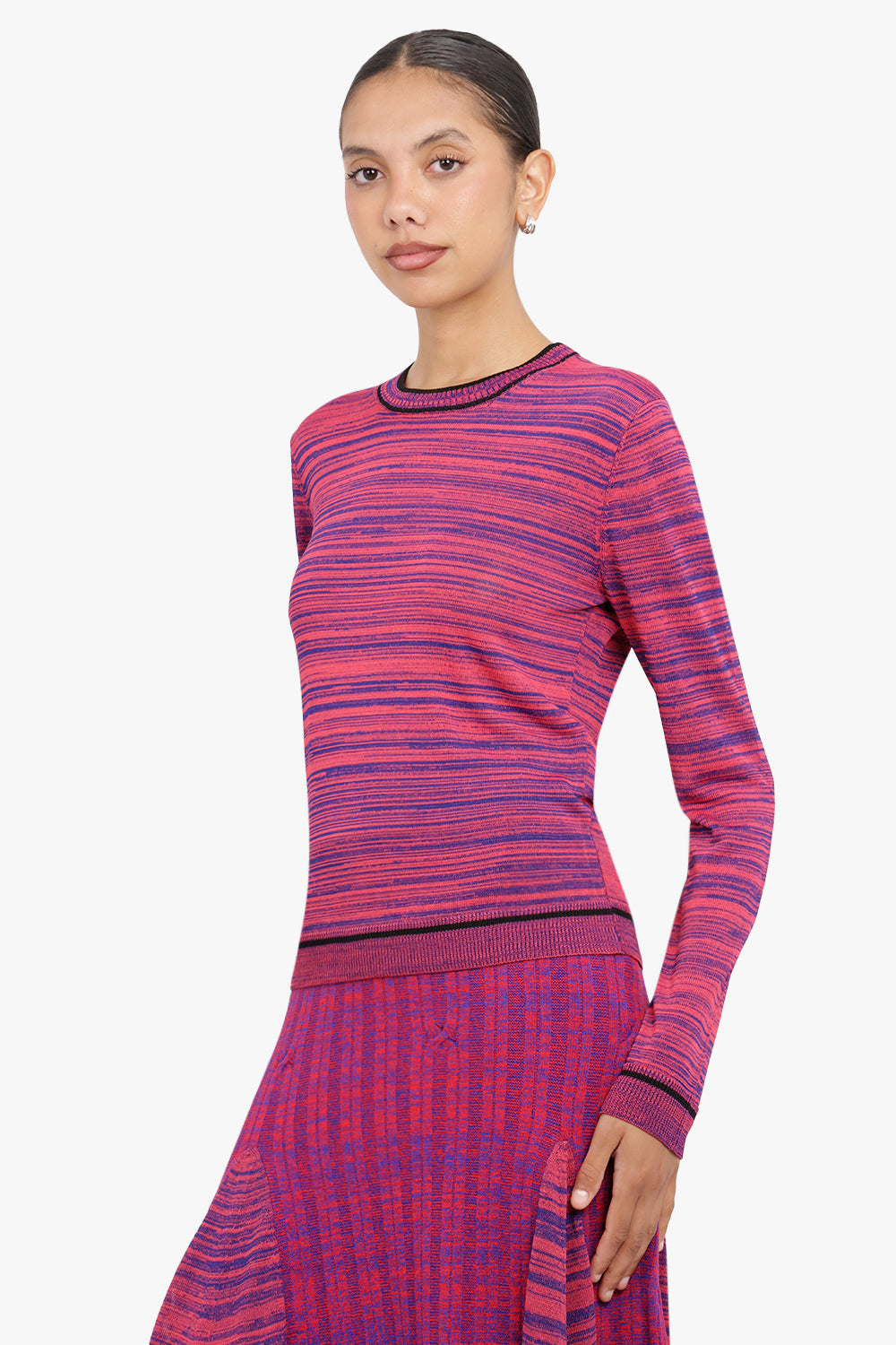 WALES BONNER RTW Steady Knit Top | Navy/Red/Purple