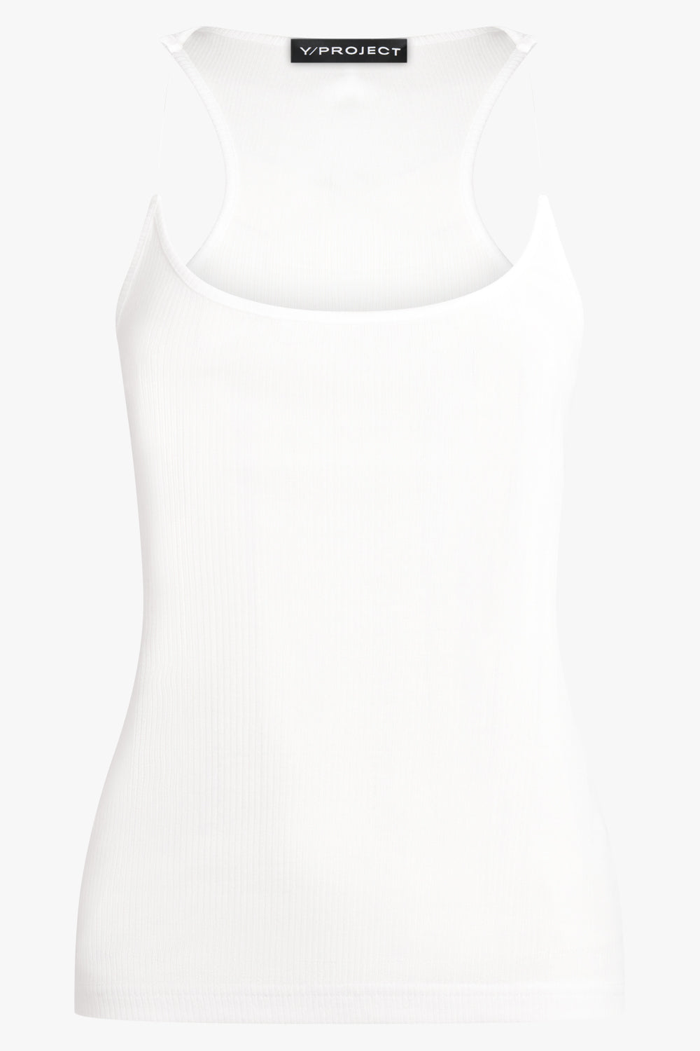 Y/PROJECT RTW Invisible Strap Tank Top | Optic White