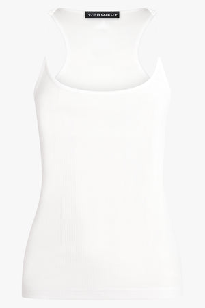 Y/PROJECT RTW Invisible Strap Tank Top | Optic White