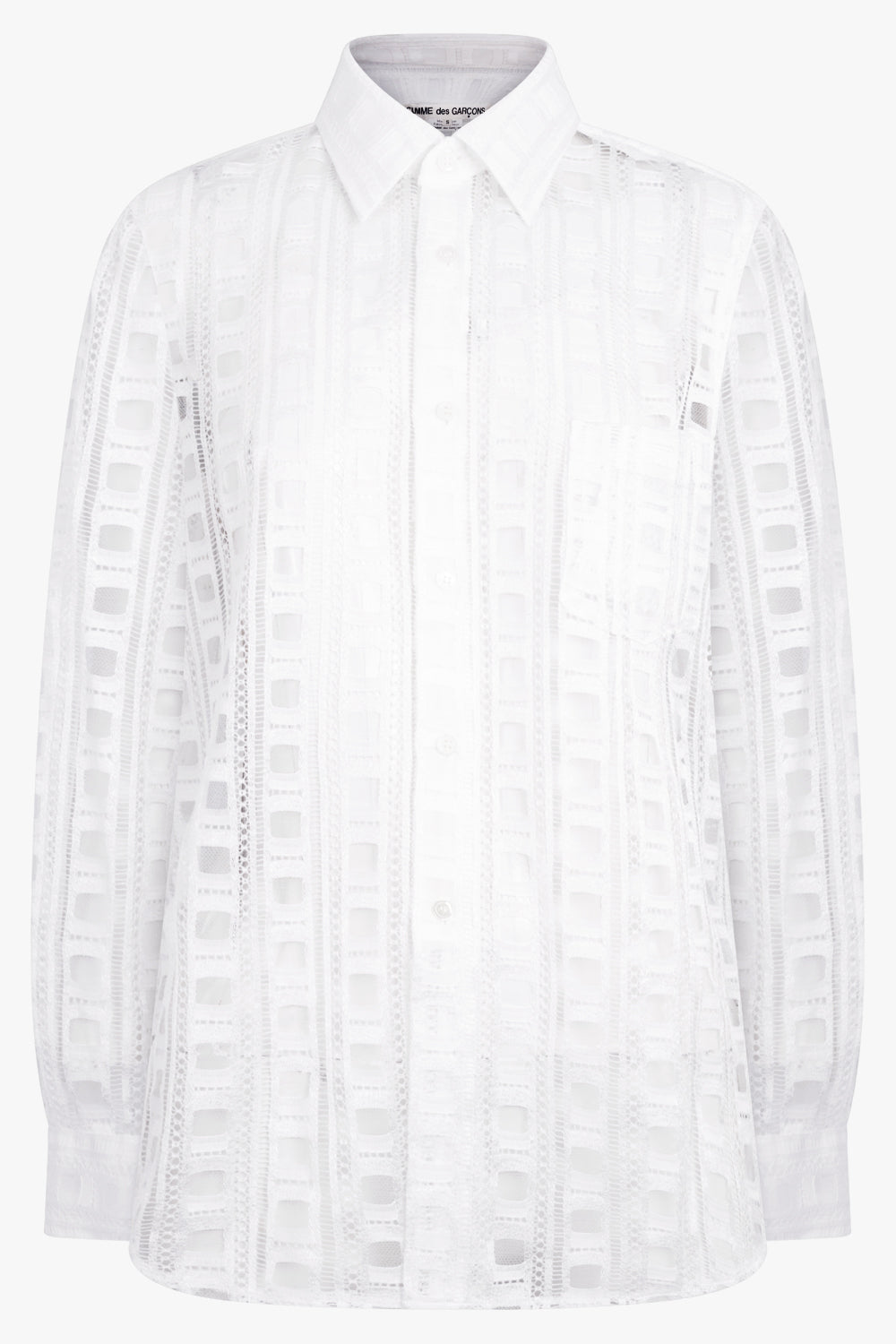 Pocket Detail Lace L/S Shirt | Off White – Parlour X