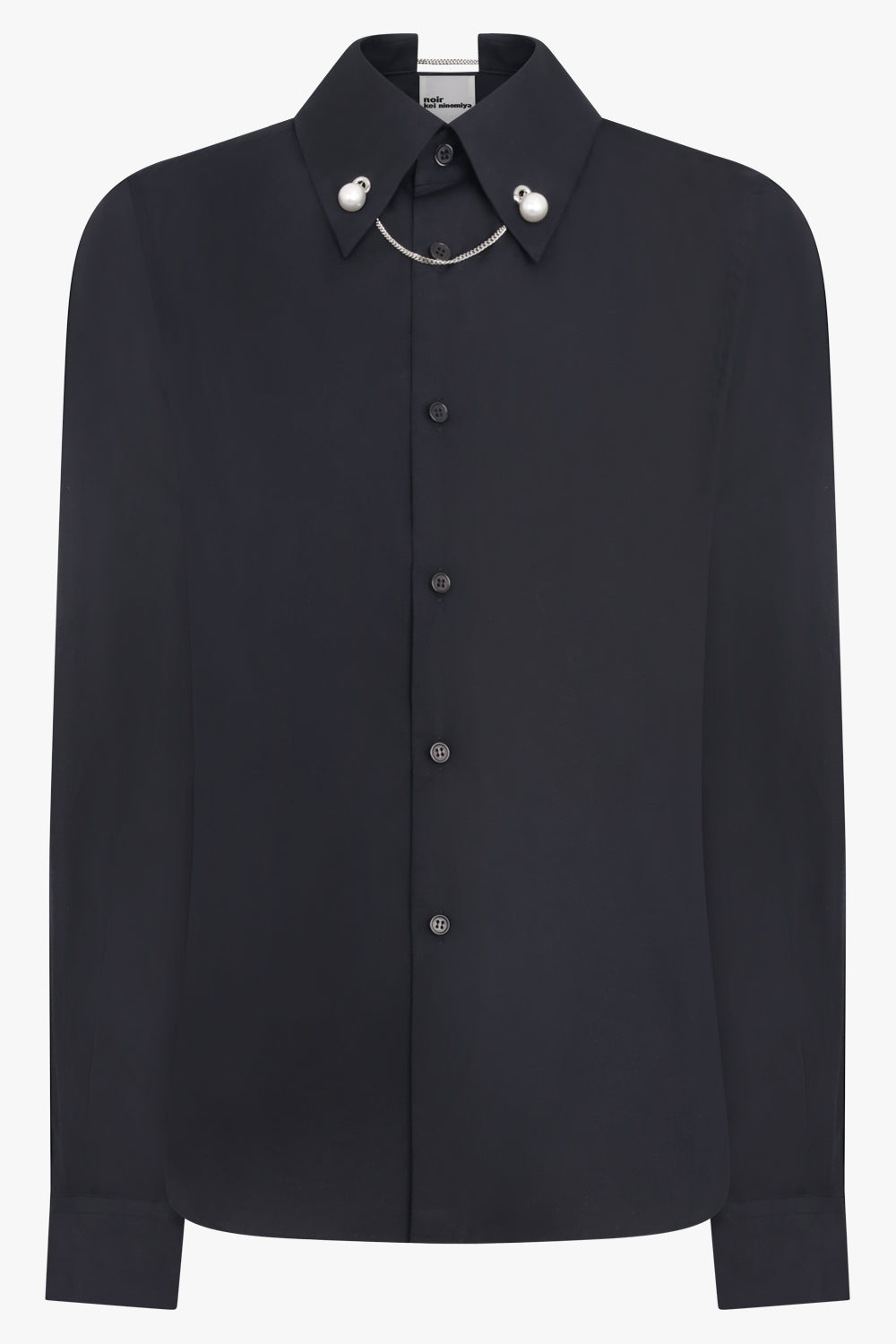 dress shirt collar chain Men's Black Striped Dress Shirt Tie Combo Chain Collar DN77M