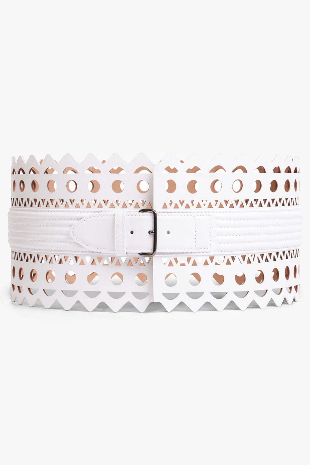 ALAIA 1992 LEATHER CORSET BELT WHITE NEW SEASON PARLOUR X SYDNEY