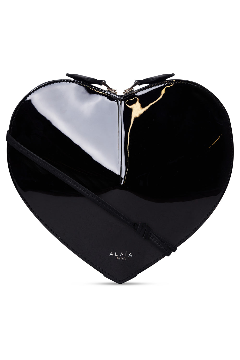ALAIA LE COEUR PATENT HEART SHAPE BAG BLACK NEW SEASON PARLOUR X