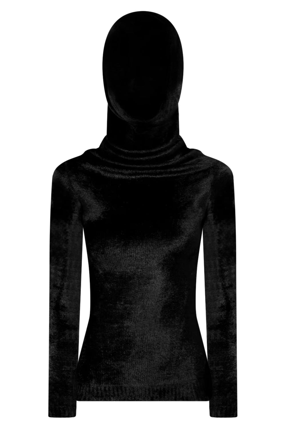 ALAIA HOOD L/SL TOP BLACK NEW SEASON PARLOUR X ONLINE SYDNEY