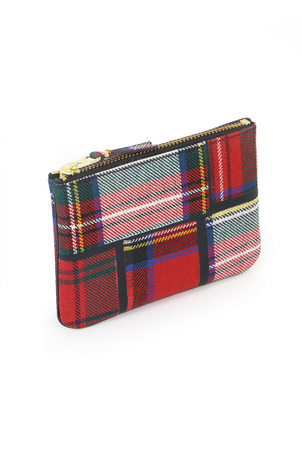 COMME DES GARCONS BAGS MULTI SMALL TARTAN PATCHWORK POUCH | RED