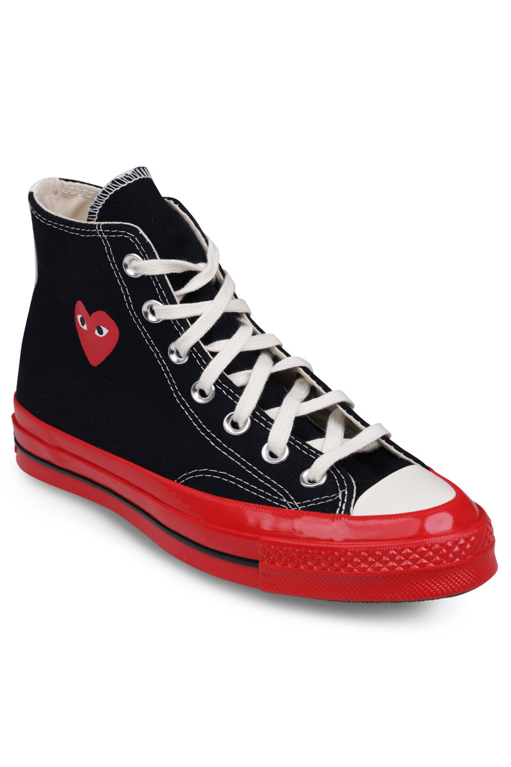 COMME DES GARCONS PLAY HIGH TOP HEART CONVERSE BLACK PARLOUR X