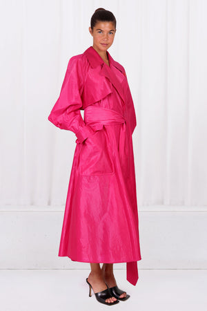 COMMON HOURS RTW Pink / ONE SIZE THE TRENCH DRESS | CRIMSON