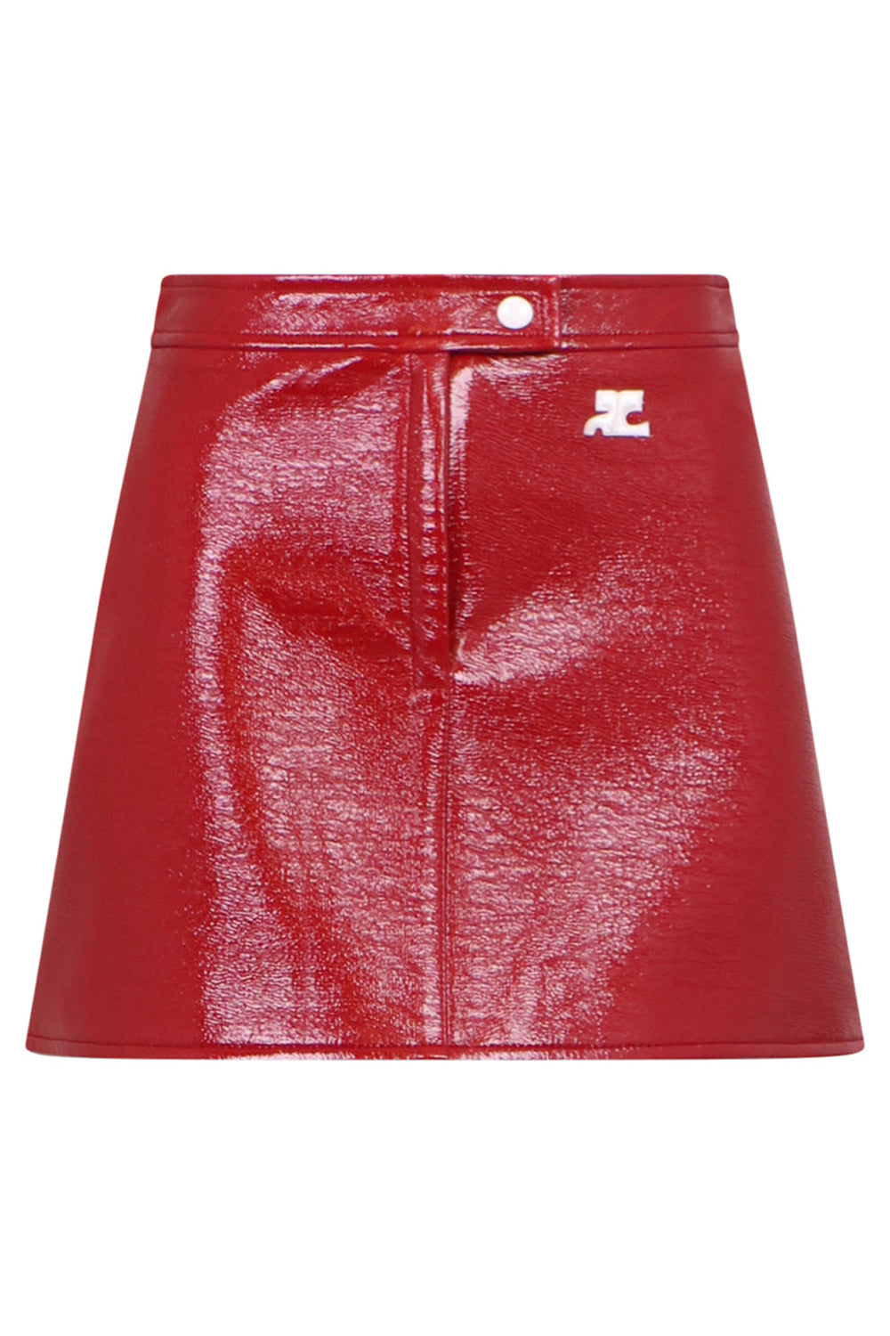 COURREGES VINYL LOGO MINI SKIRT RED NEW SEASON PARLOUR X ONLINE