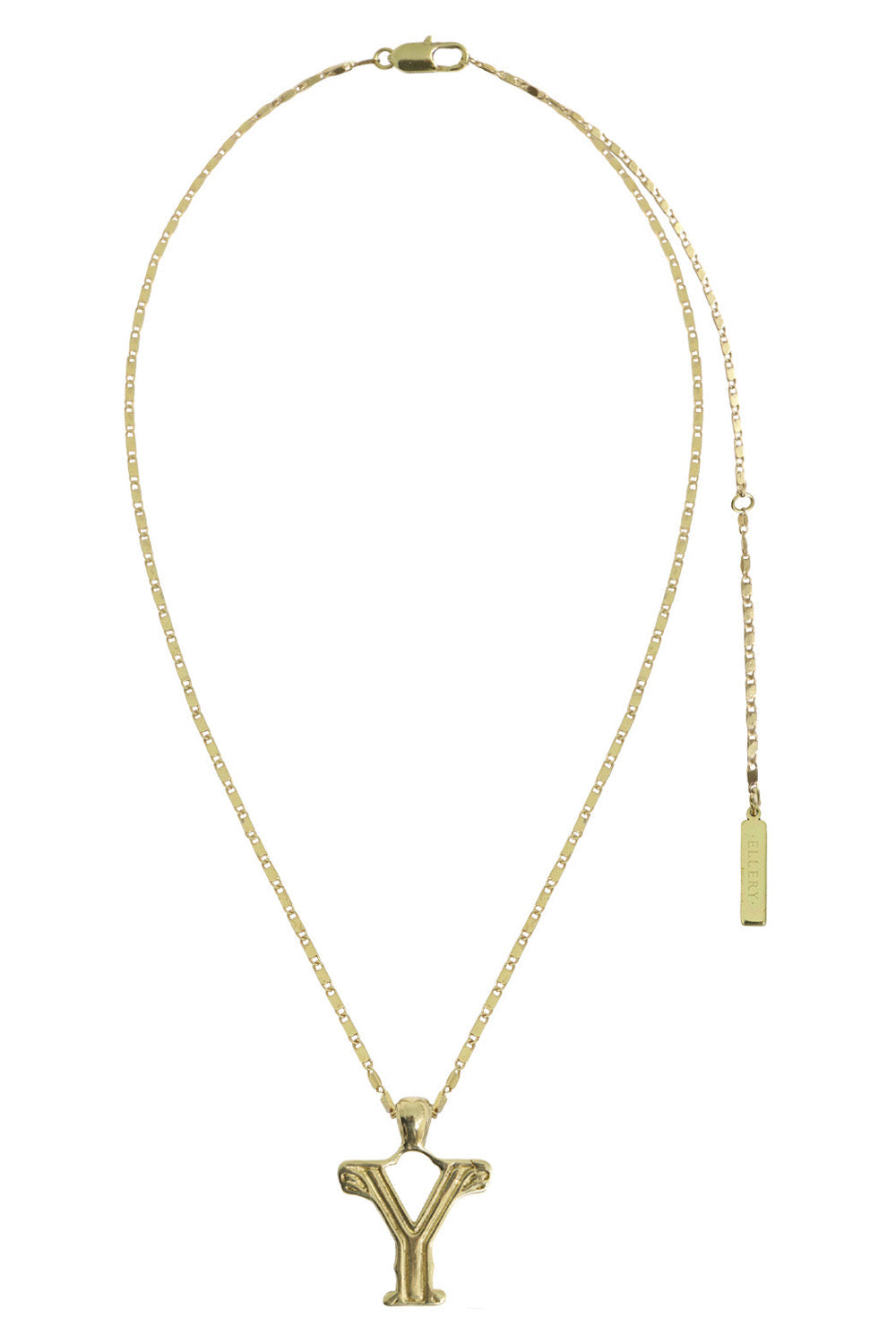 ELLERY JEWELLERY GOLD LETTER 'Y' ALPHABET NECKLACE GOLD