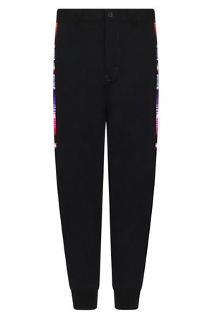 JUNYA WATANABE RTW RELAXED JEANS WITH PATTERN PANELS | BLACK