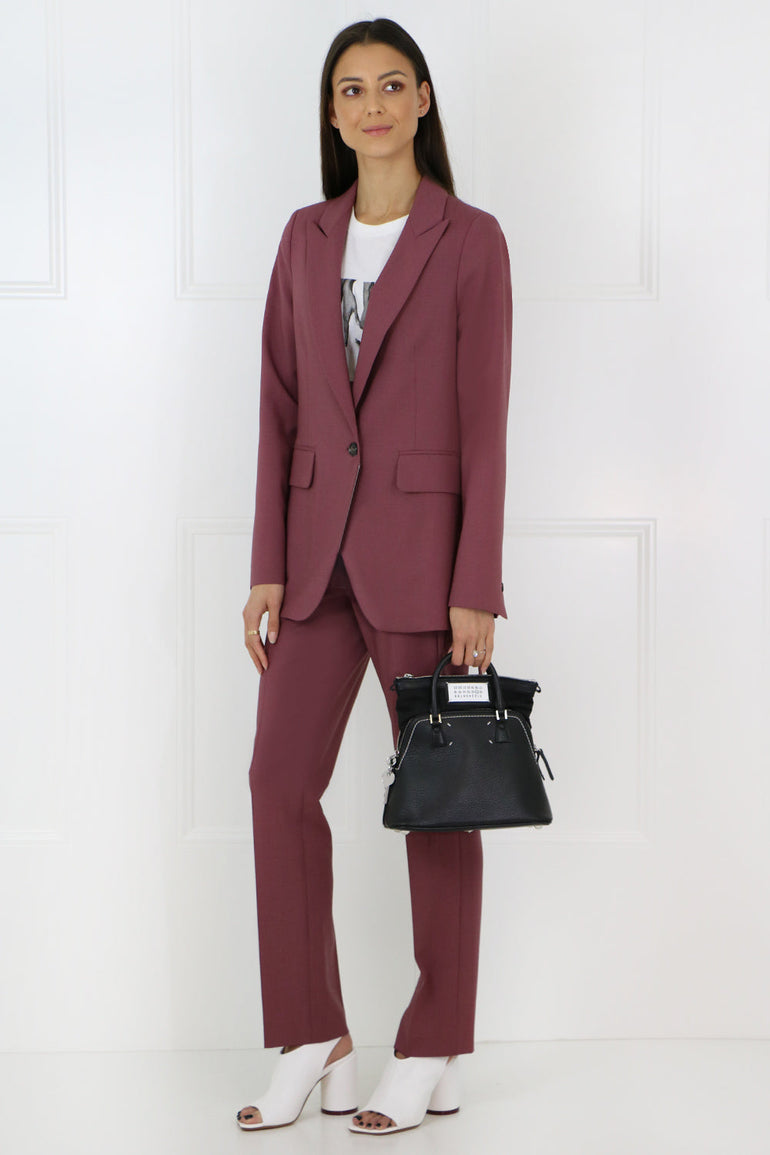 MM6 BY MAISON MARGIELA RTW TAILORED PANT WITH WAIST TIE WINE