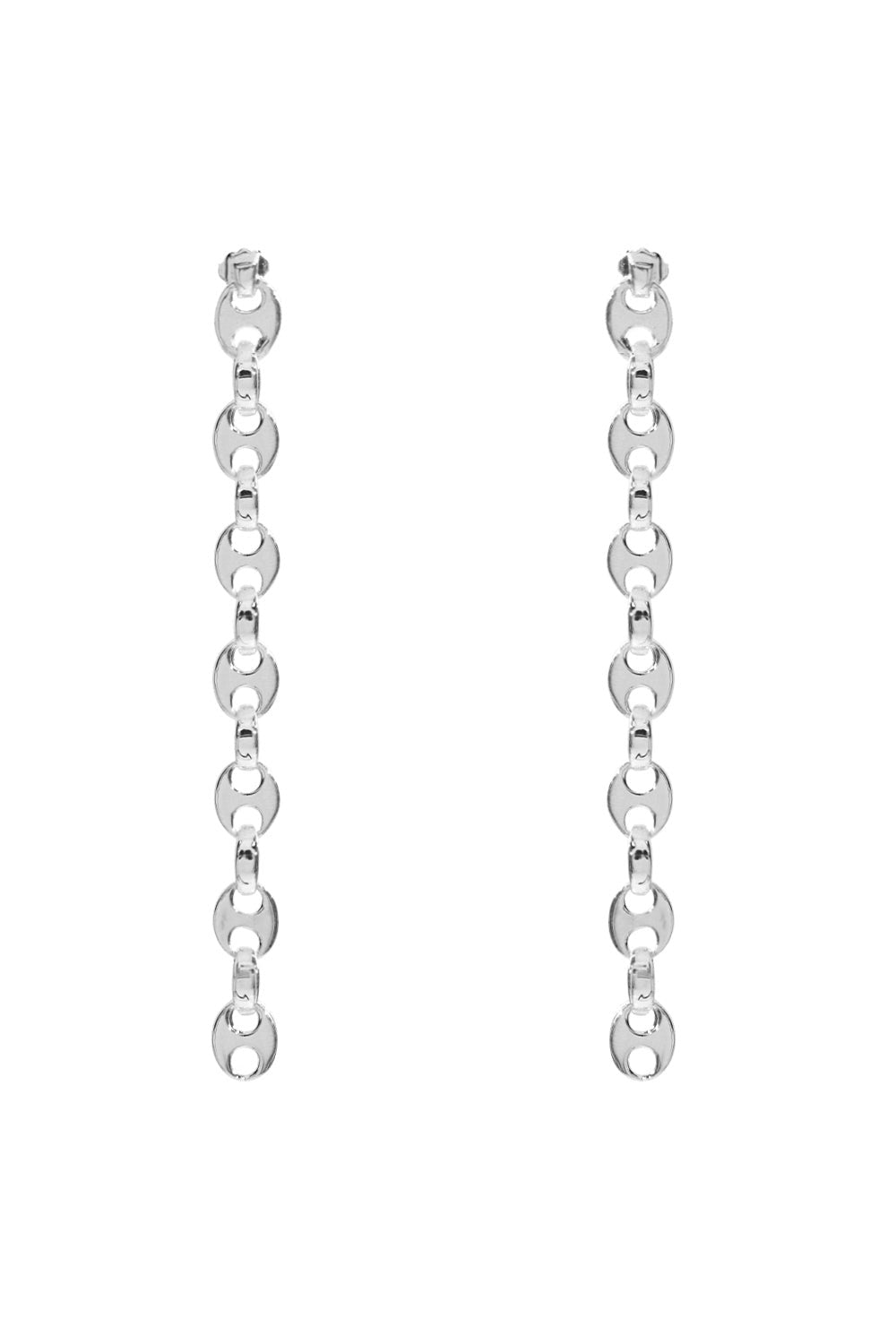 PACO RABANNE ACCESSORIES SILVER EIGHT LINK NANO DROP EARRING | SILVER