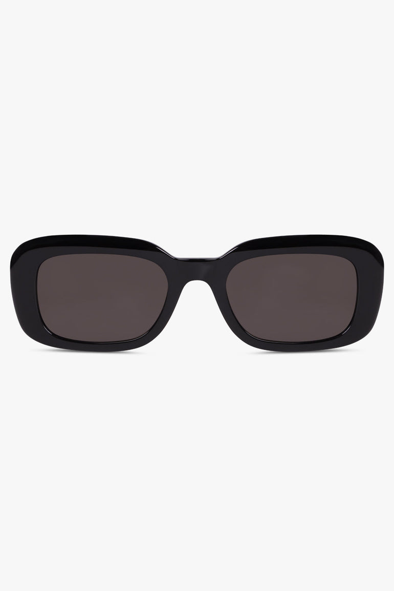 SAINT LAURENT ACCESSORIES Black M130 Sunglasses | Black + Silver/Black