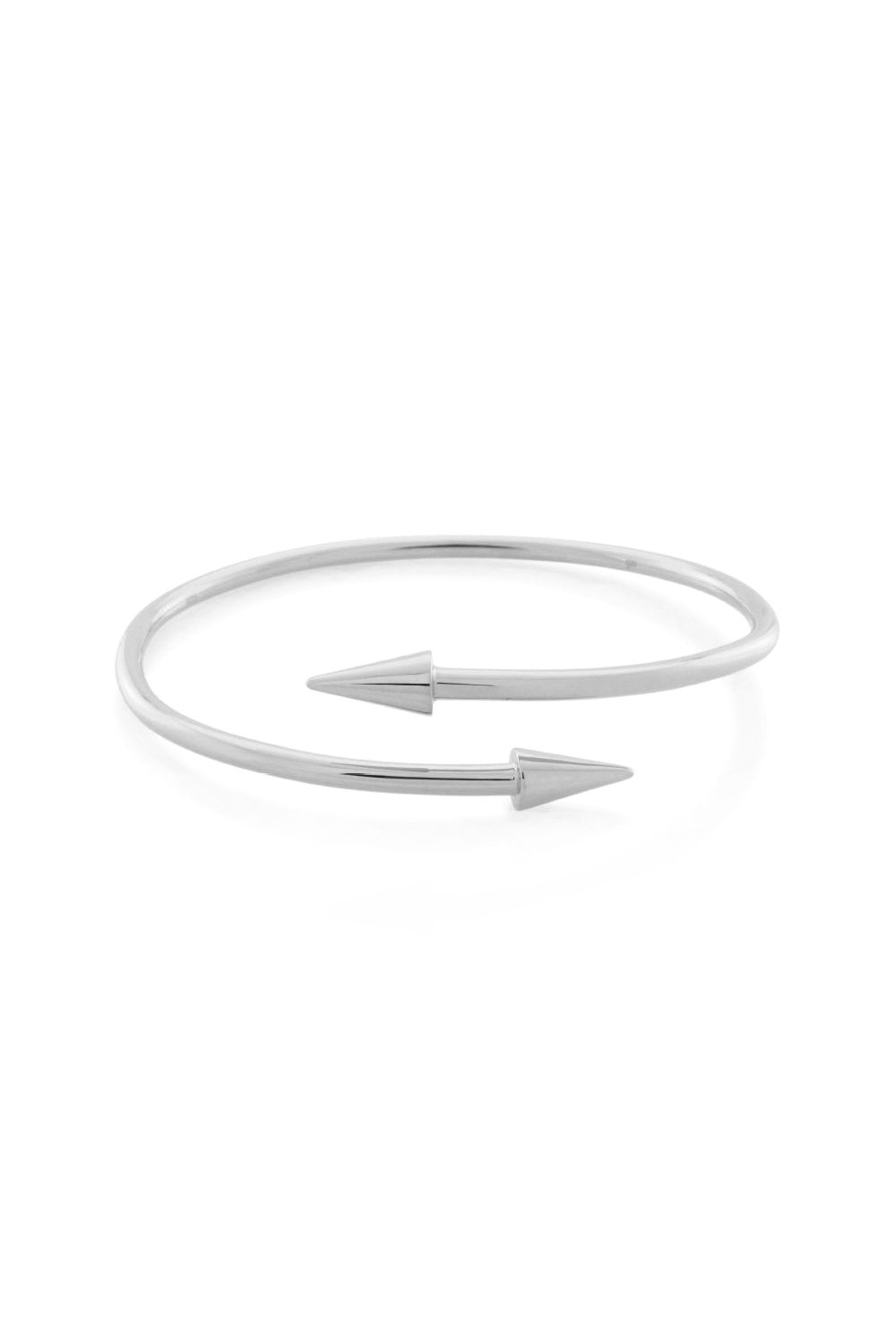 SENER BESIM ACCESSORIES SILVER TWO POINT TUBE BANGLE SILVER