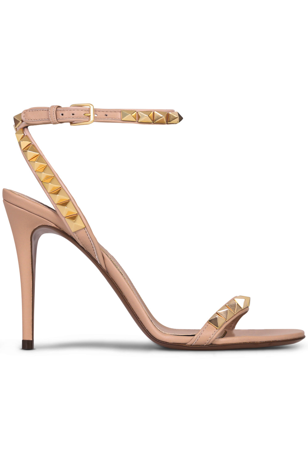 VALENTINO SHOES SMALL STUD 100MM SANDAL | ROSE CANNELLE