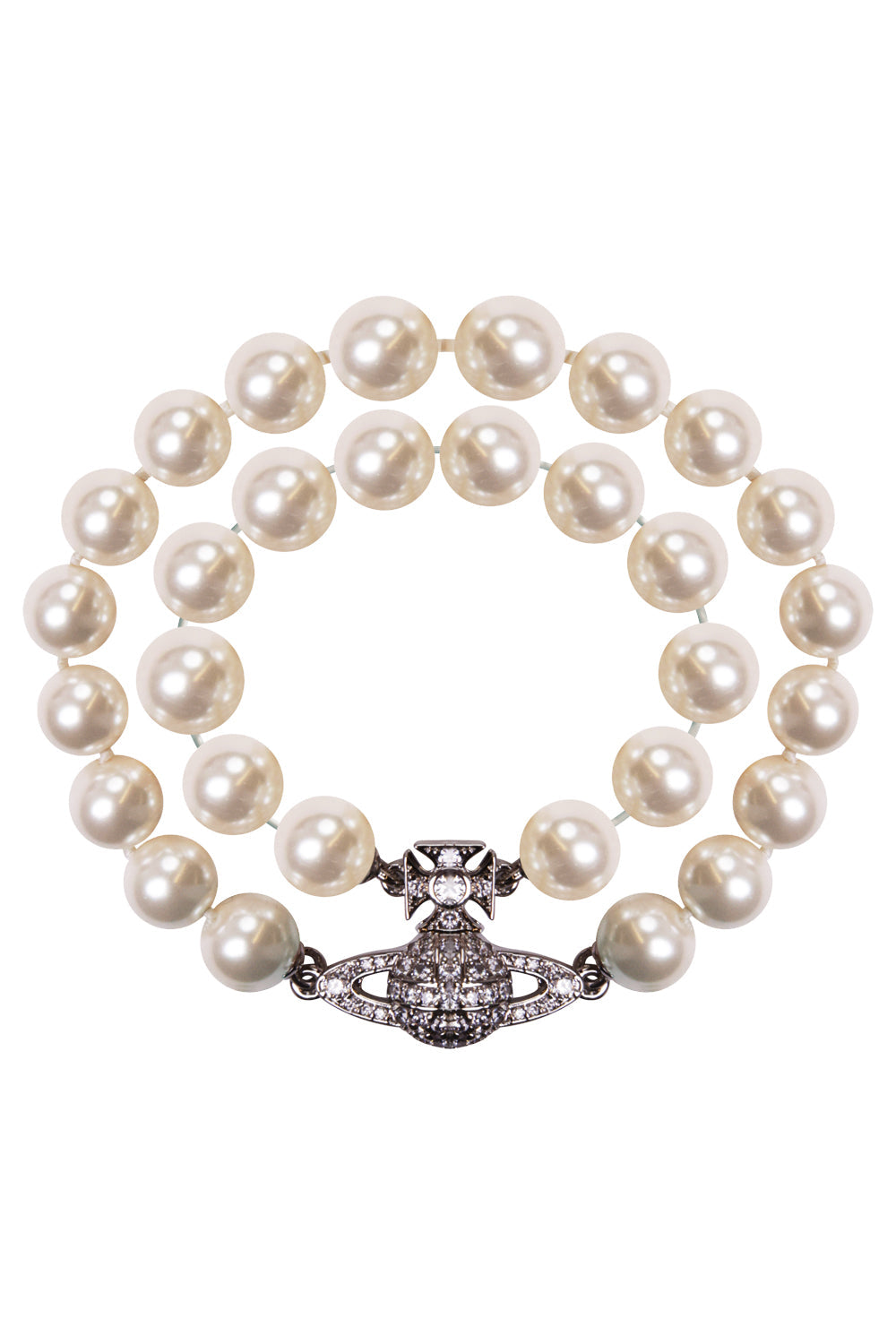 VIVIENNE WESTWOOD JEWELLERY Silver Graziella Pearl Bracelet | Silver/Cream Rose/White