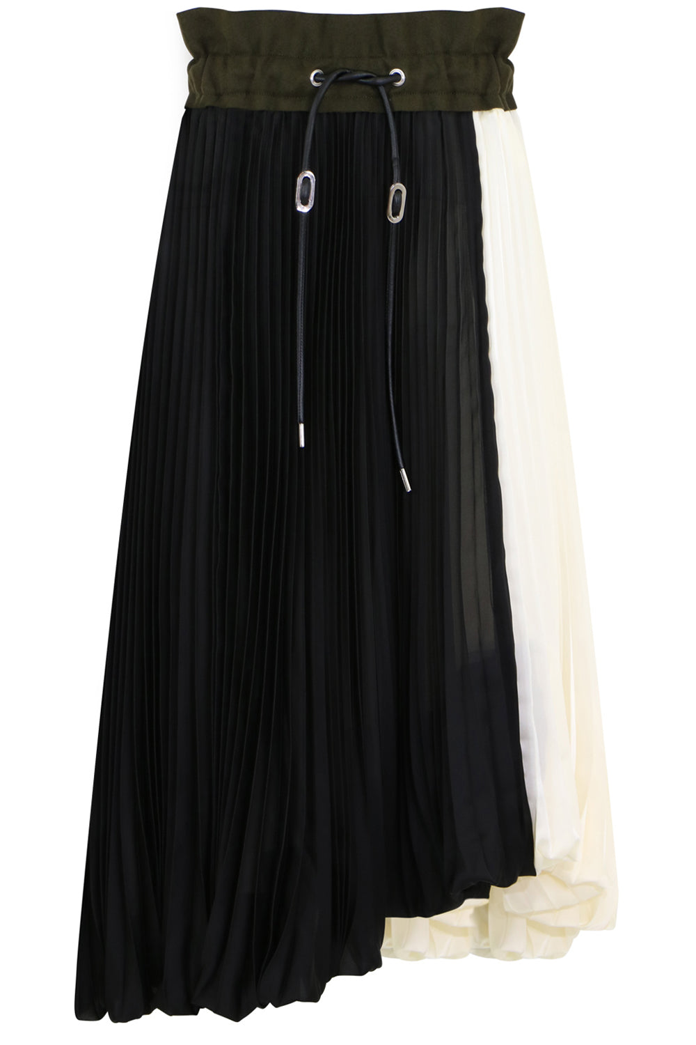 0 Unclassified PLEATED BUBBLE SKIRT BLACK/ECRU