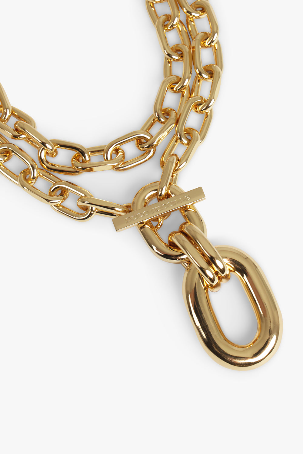 RABANNE JEWELLERY GOLD XL LINK ADJUSTABLE PENDANT  | GOLD