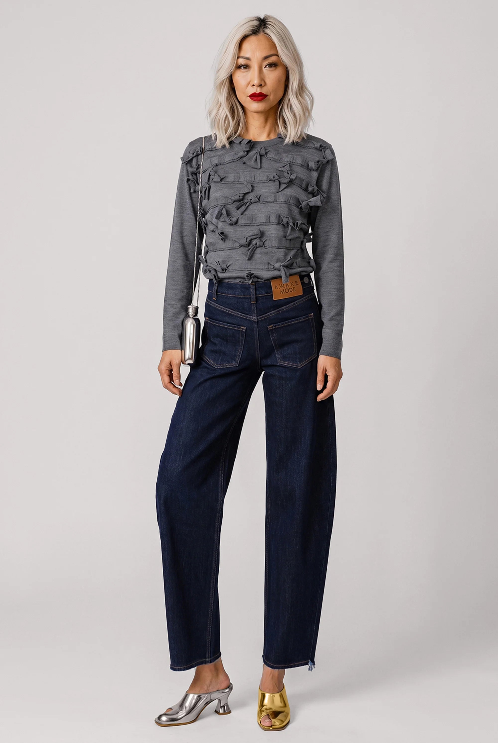 AWAKE MODE RYW Mirror Side Insert Jean | Indigo Rinse Wash