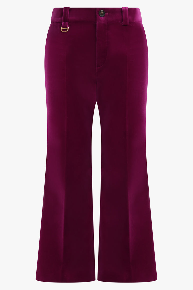 CHLOE RTW Velvet Wide Leg Pant | Pansy Purple