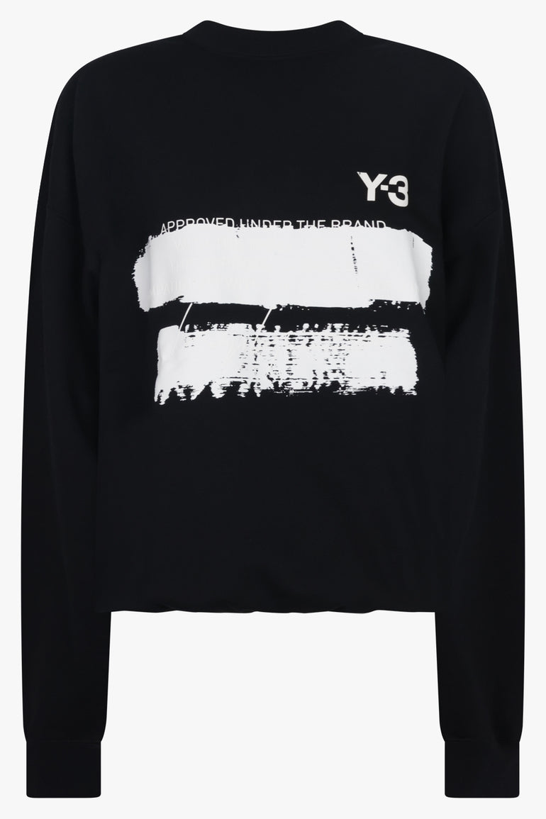 Y-3 RTW Crewneck Sweatshirt Graphic Print Logo | Black/White