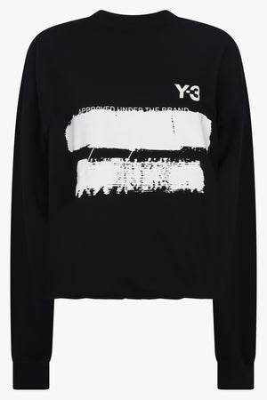 Y-3 RTW Crewneck Sweatshirt Graphic Print Logo | Black/White