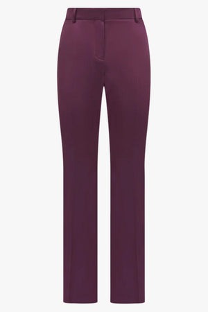Tailored Silky Straight Leg Pant | Purple
