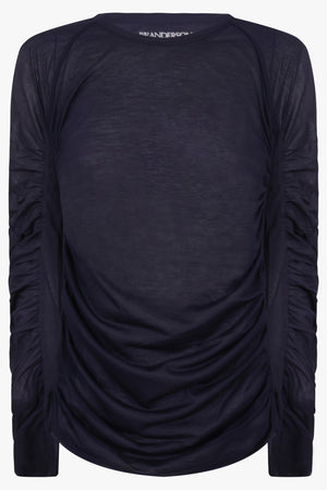 Ruched Jersey Top | Navy