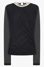 JUNYA WATANABE RTW Pearl Neck Top | Black