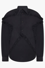 NOIR KEI NINOMIYA RTW Star Ruffle Shirt | Black