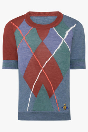 VIVIENNE WESTWOOD TOPS Check Argyle Bodice Top | Green/Red