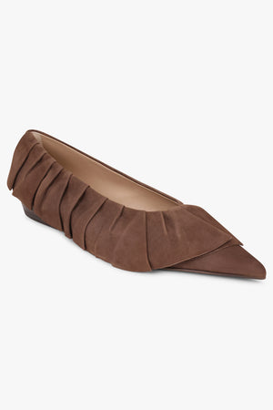 Ruffle Ballerina | Brown