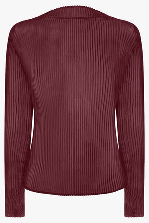 Lee Pleated Top | Burgundy