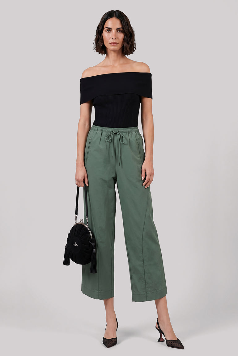 GIVENCHY RTW Off Shoulder Panel Detail Top | Black