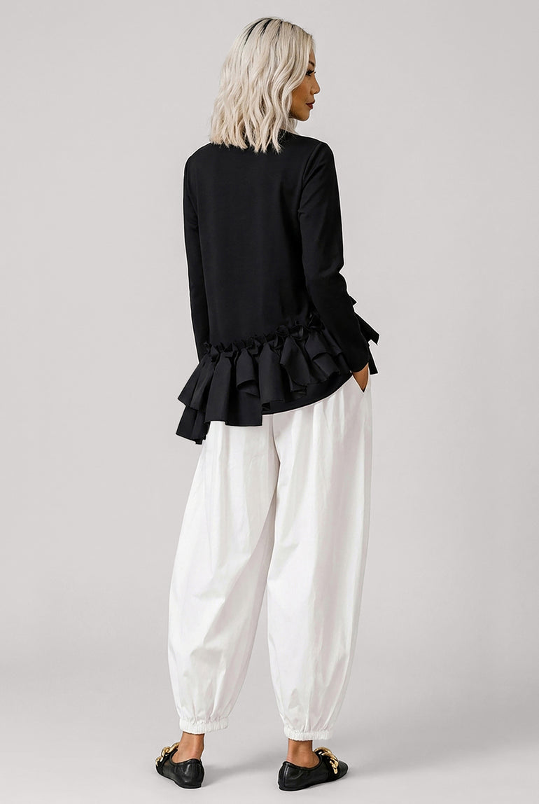 COMME DES GARCONS RTW Drop Crotch Panel Pant | White