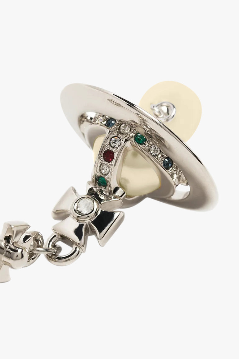 VIVIENNE WESTWOOD JEWELLERY SILVER / White/Silver Pearl Drop Earrings | Silver/White