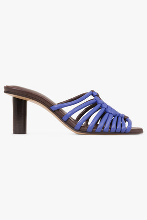 Plot 90mm Sandal | Blue/Chocolate Brown